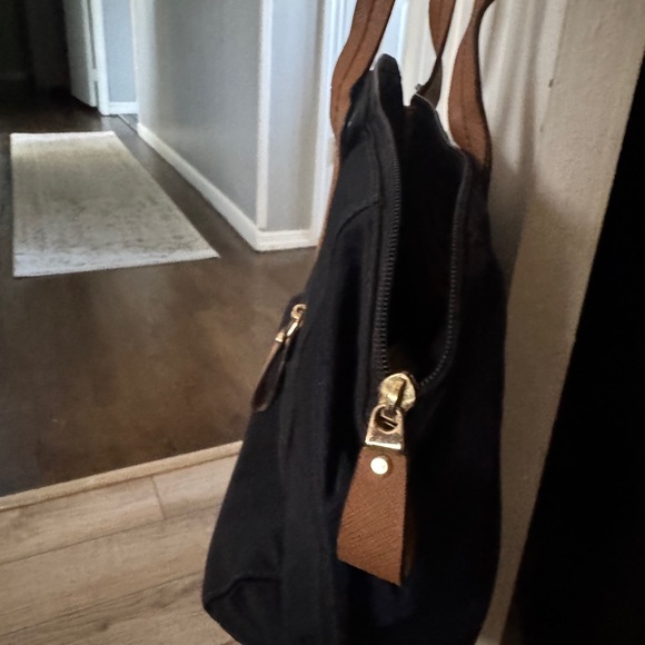 Michael Kors Kelsey Navy Tote with Brown Accents - Picture 7 of 9